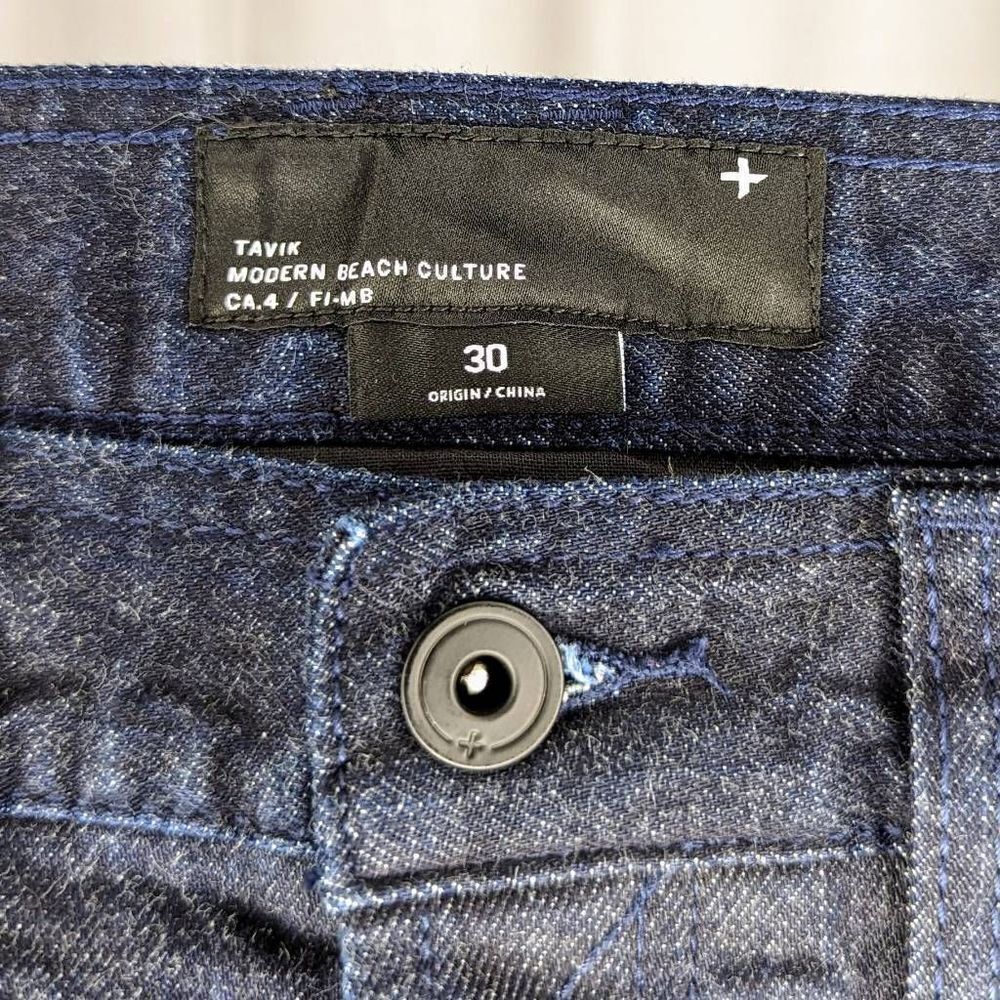 Tavik Men's Modern Beach Culture Slim Fit Jeans Blue Denim Dark Wash Size 30 - Picture 4 of 7